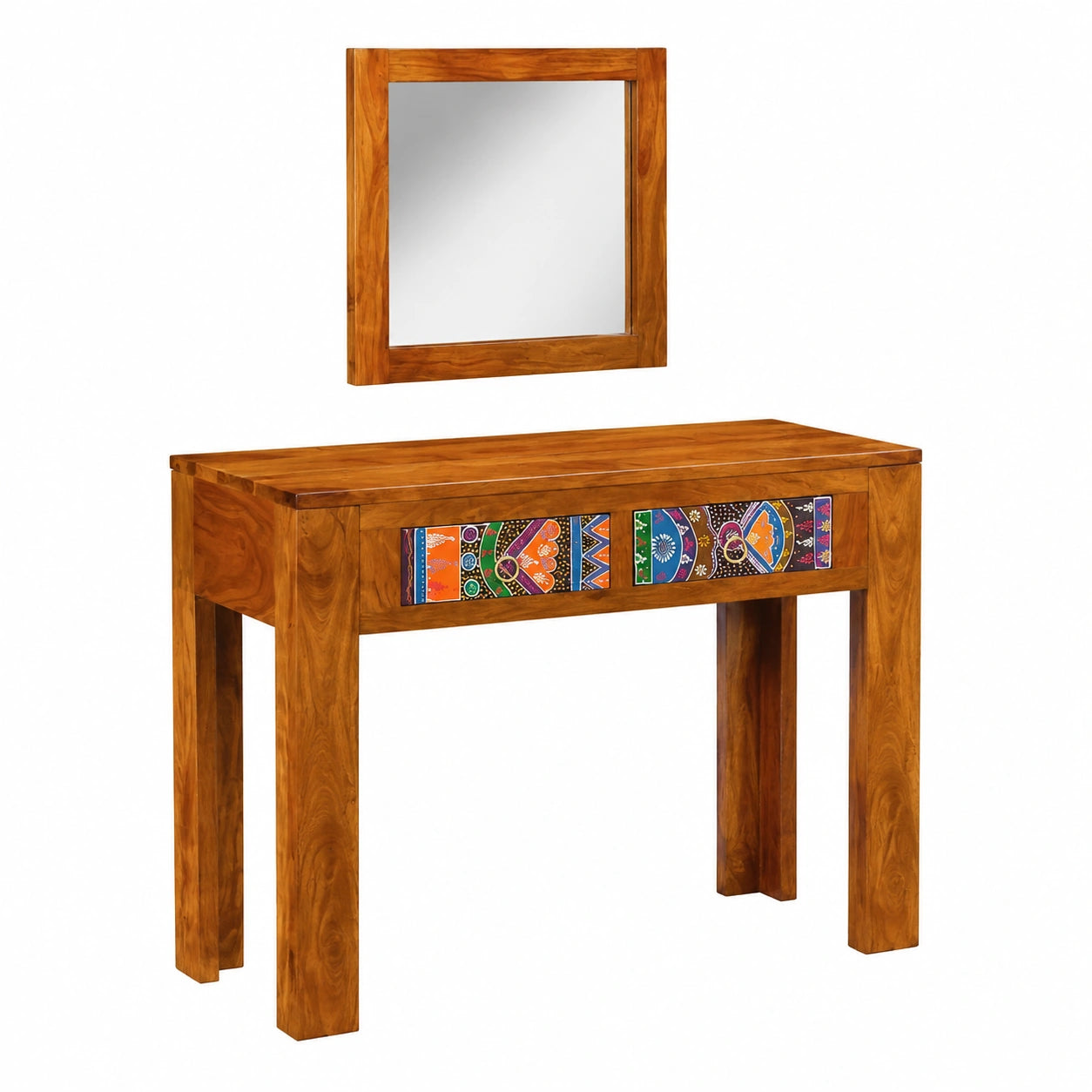 Coiffeuse, coloris marron, 90 x 45 x 75 cm, pour la chambre