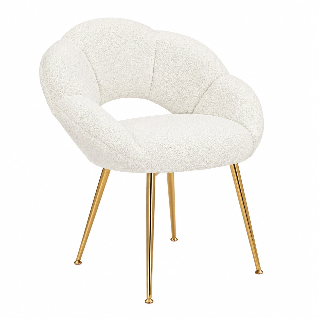 Coiffeuse, en velours, coloris blanc, pour la chambre