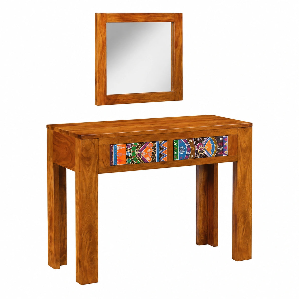 Coiffeuse, coloris marron, 90 x 45 x 75 cm, pour la chambre