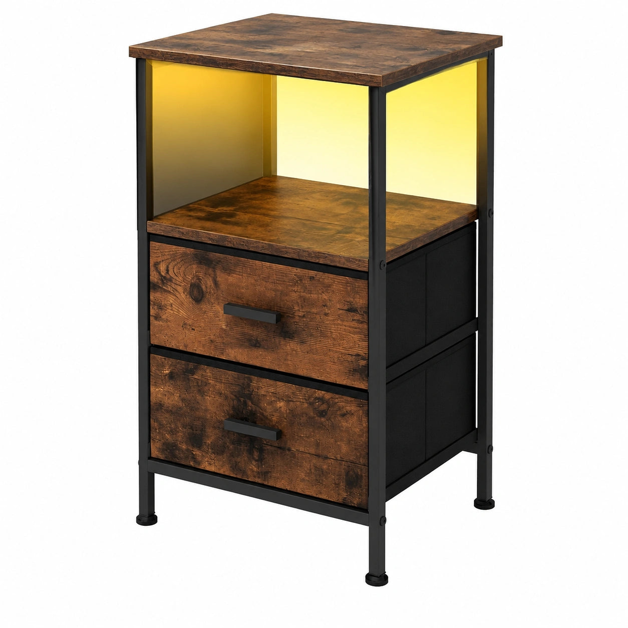 Lit, pliable, avec tiroirs, avec prise intégrée, coloris marron, pour la chambre